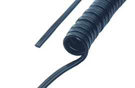 Syringe Tubing, 2 Hole, Asepsis Coiled Black