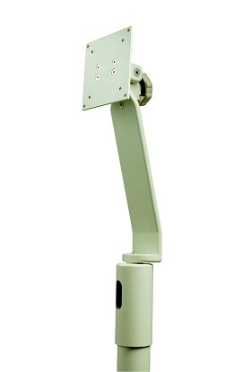 Monitor Support, Top Post Mounted, Gray