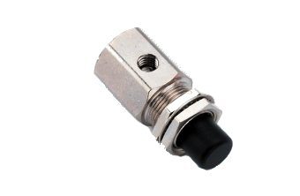 Push Button Momentary, 3-Way, Normally Open, Gray 