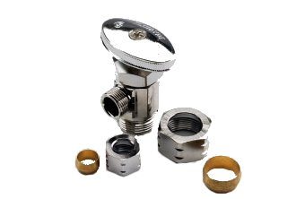 Manual Shut-Off Valve, 1/2" Compression x 3/8" Compression