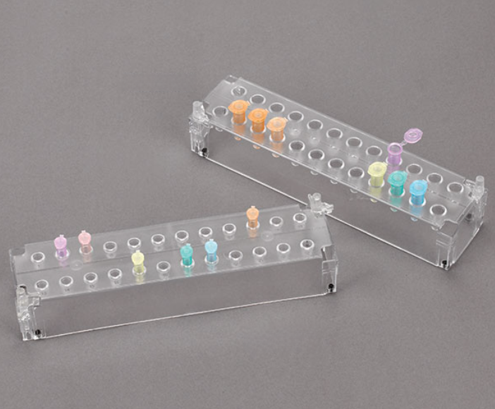 Stacking Microtube Rack, 24 Places, Fits 0.5mL Microtubes, 10.25" x 2.4" x 2", Natural
