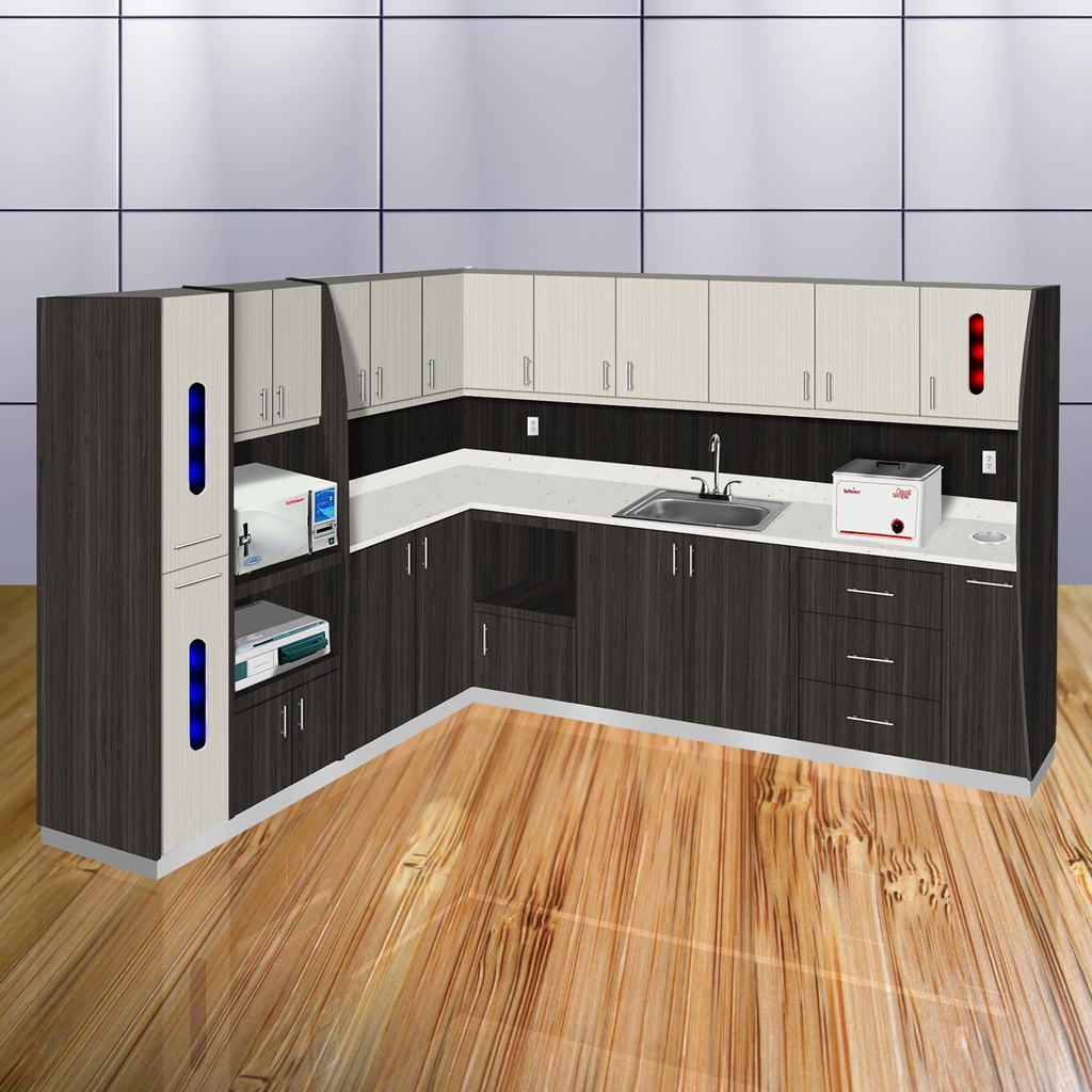 Signature Series Sterilization Unit Extended L Shaped Complete