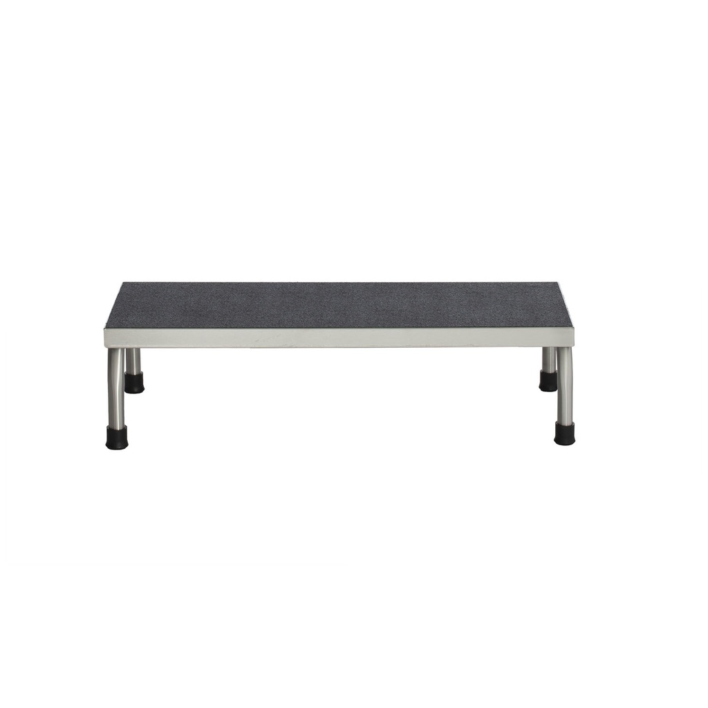 Step Stool, 1-Step, stainless Steel, 30"W x 7-5/8"H x 12"D