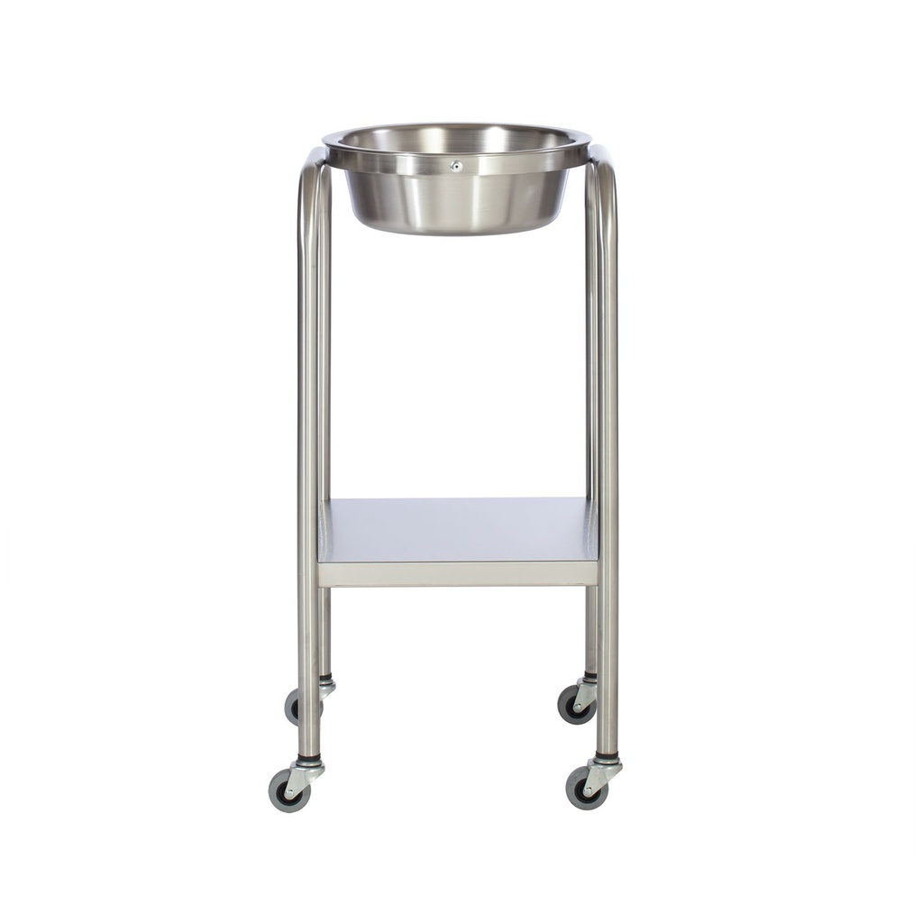 Single Basin Stand with Shelf, Stainless Steel