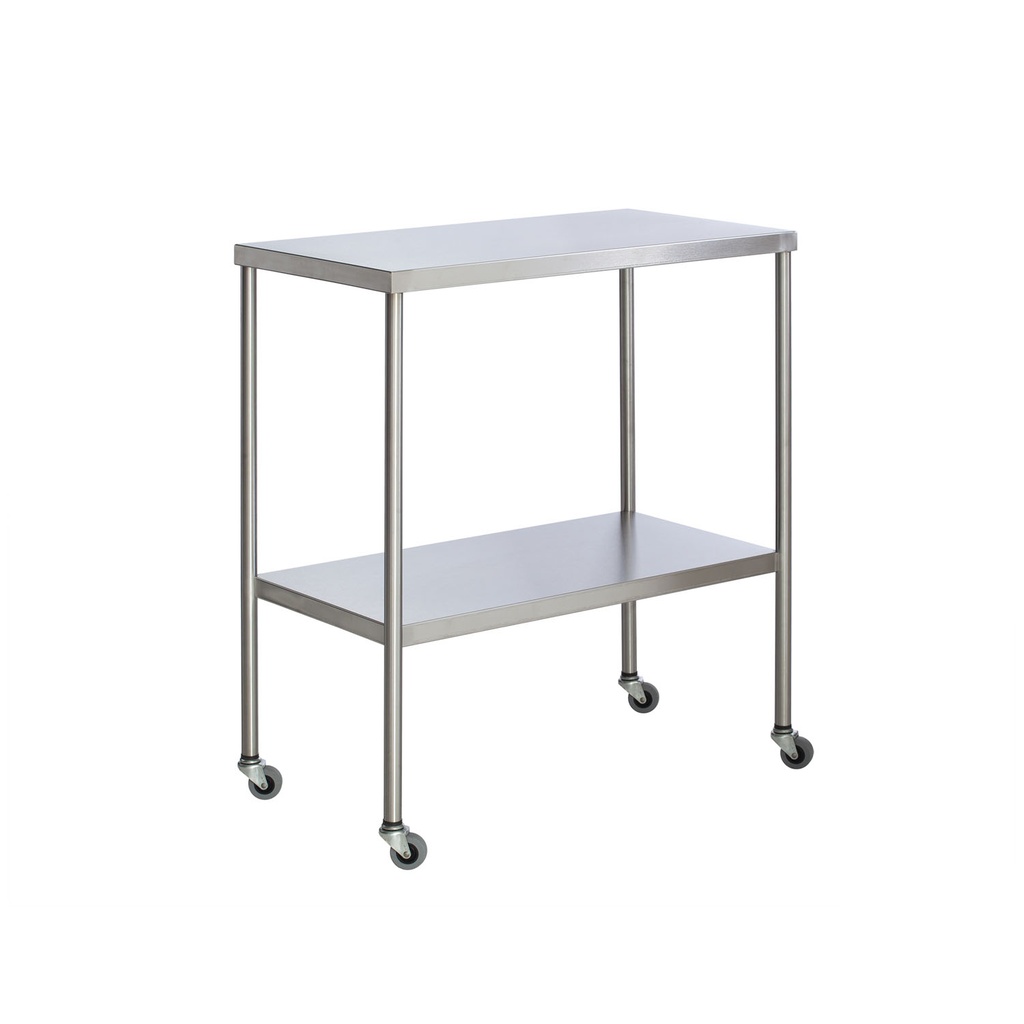 Instrument Table with Shelf, Stainless Steel, 20" x 36"