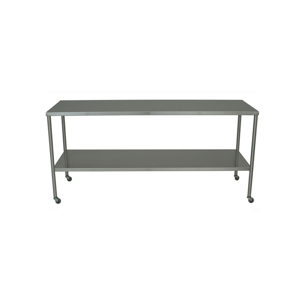 Instrument Table with Shelf, Stainless Steel, 24" x 72"