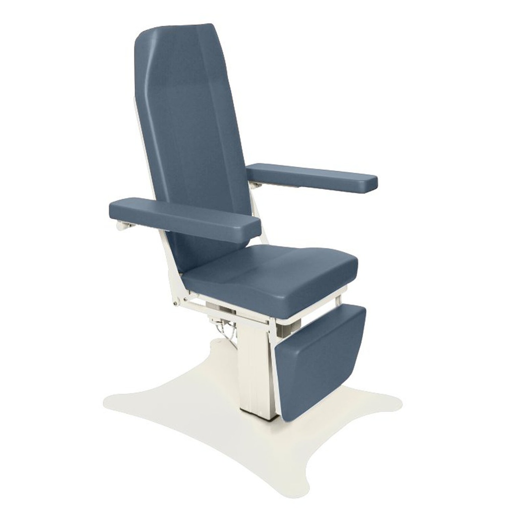 Phlebotomy Chair, 8678 with Power Hi-Lo & Power Backrest, ADA Height, 2-Function Hand control witih OneTouch Patient Positioning(r) System, Sef-Positioning Armrests and Self-Positioning leg Rest, Reclines to 30" from Horizontal Position, 375 lb