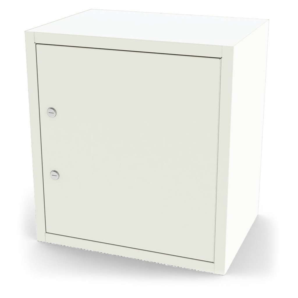 Narcotic Shelf, 7785, Steel with Five Adjustable Steel Shelves, Single Door, Double Lock,(keyed differently) 18.625” W x 20.25” H x 13.625” D, Quiet White