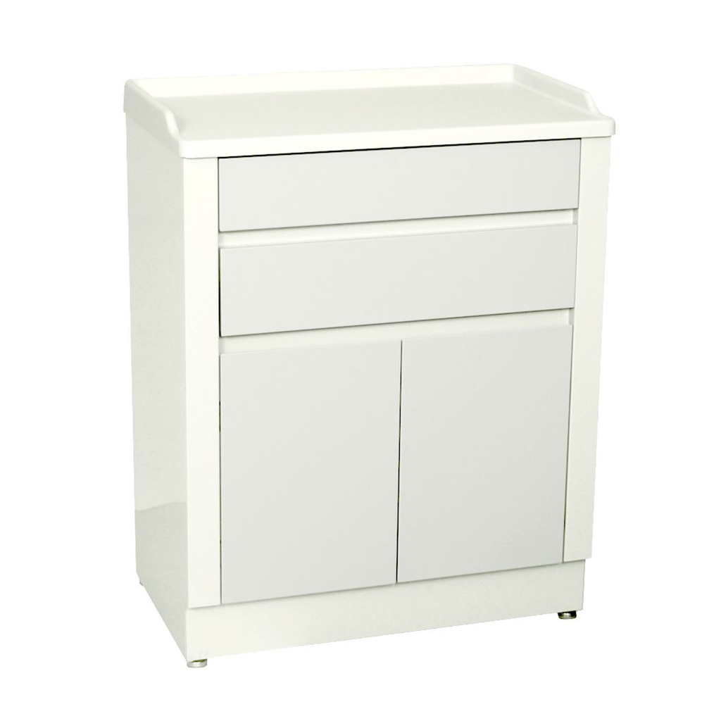 Treatment Cabinet, 6120, Two Doors, Two Drawers, One Shelf, 27"W x 34"H x 16.5"D, Quiet White