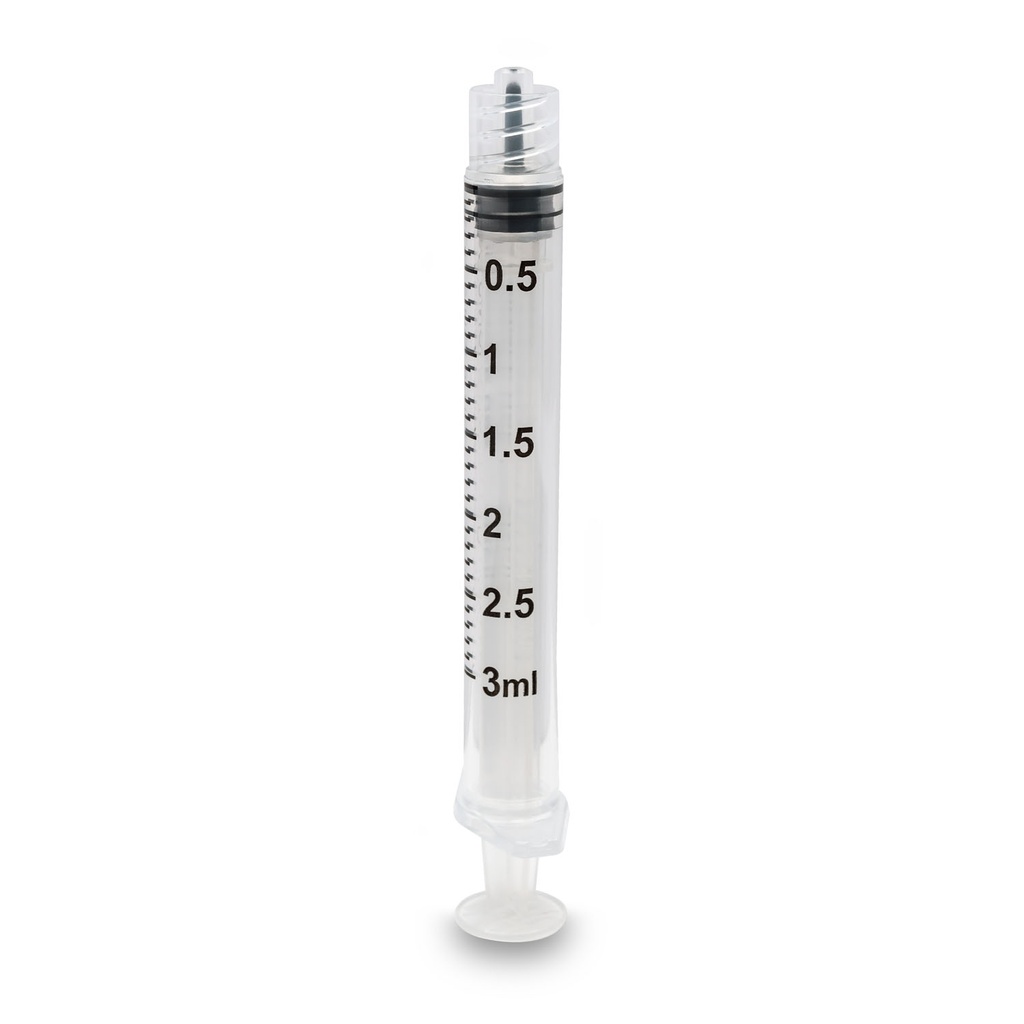 Syringe Only, 3mL, Luer Lock, Low Dead Space, 100/bx