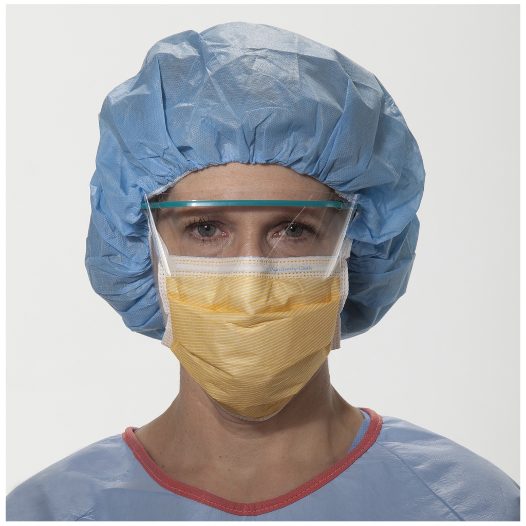 Fog-Free Surgical Mask, Splashguard™ Visor, Orange, 25/pkg, 4 pkg/cs