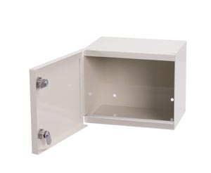 Single Door, Double Lock, 8¾" x 6" x 7¼", Beige