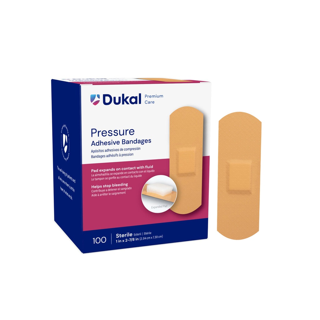 Pressure Bandage, 1" x 2-7/8", 100/bx, 24 bx/cs