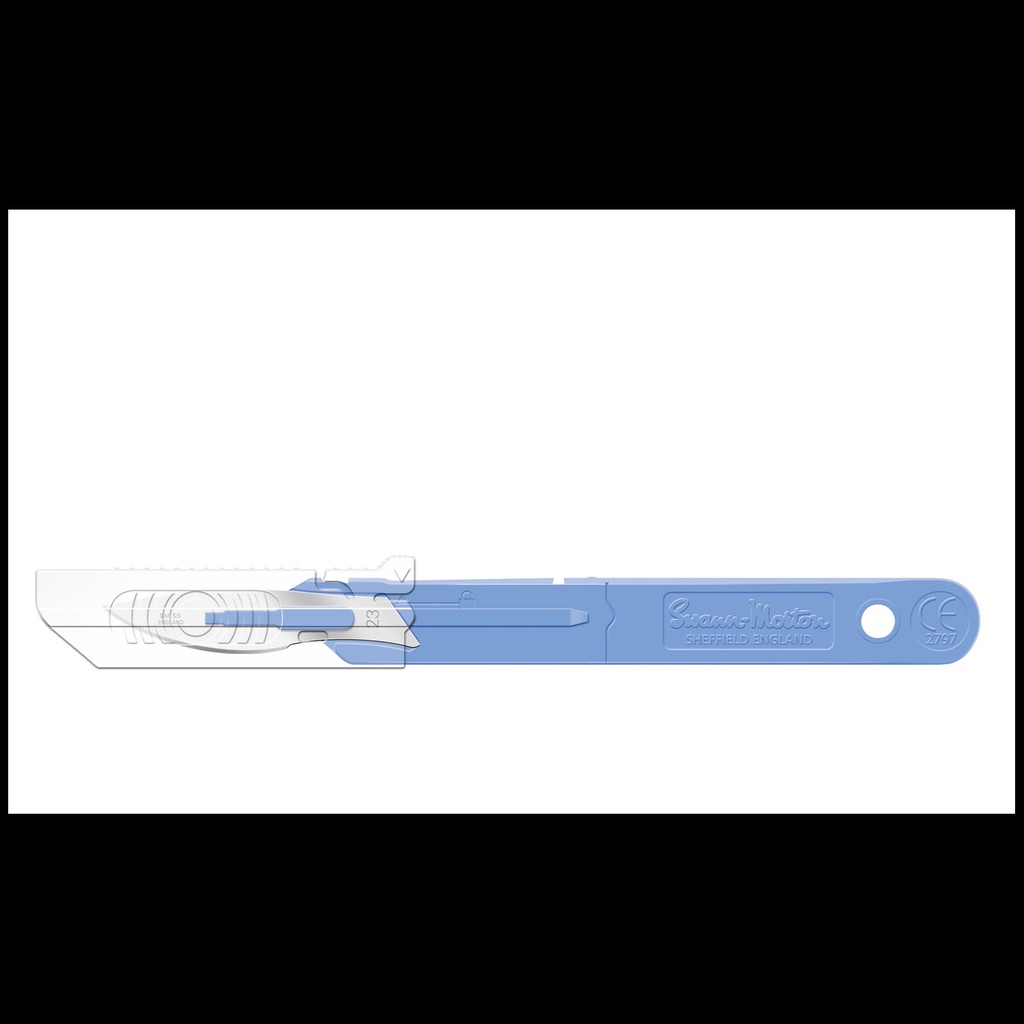 Safety Scalpel No. 23 with Retracting Guard, BULK, Non-Sterile, 500/bx