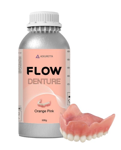 Ackuretta FLOW Resin, Denture Orange-Pink, 500g