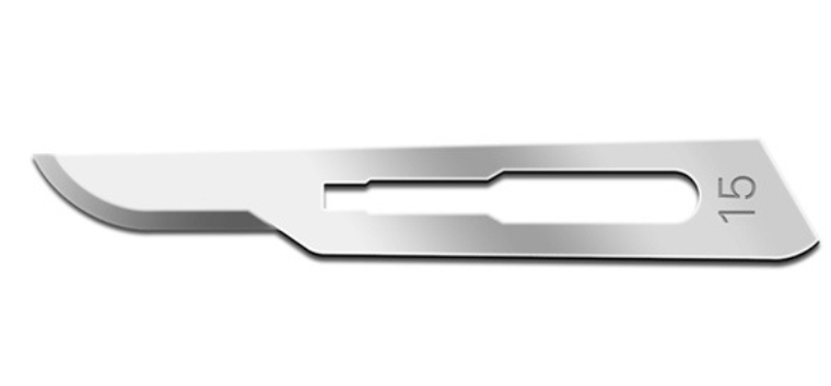Blade, Carbon Steel, Size 15, Sterile, 100/bx
