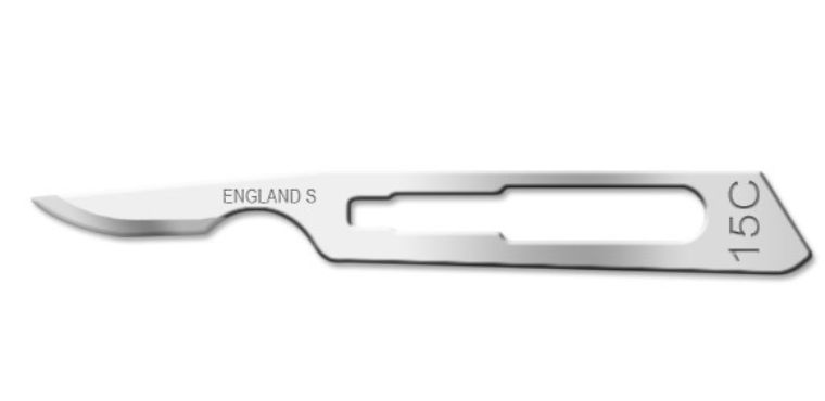 Blade, Swann Morton, Carbon Steel, Size 15c, Sterile, 100/bx