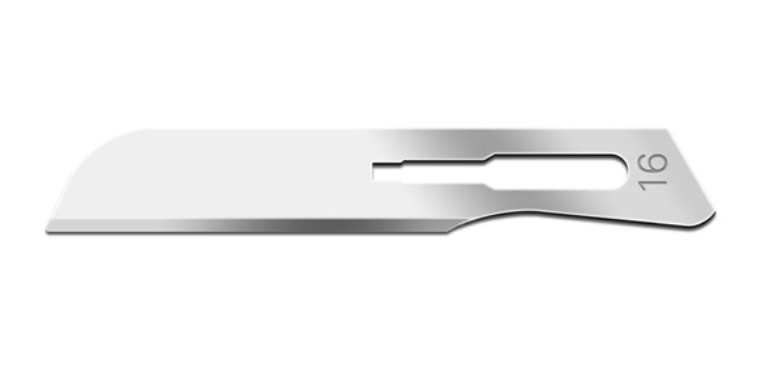 Blade, Swann Morton, Carbon Steel, Size 16, Sterile, 100/bx