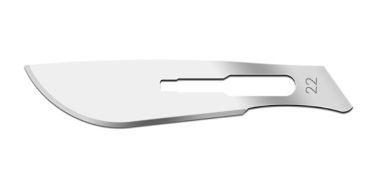 Blade, Swann Morton, Carbon Steel, Size 22, Sterile, 100/bx