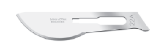 Blade, Swann Morton, Stainless Steel, Size 22a, Sterile, 100/bx