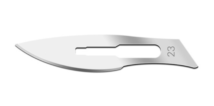 Blade, Swann Morton, Carbon Steel, Size 23, Sterile, 100/bx