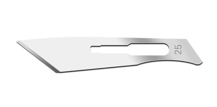 Blade, Swann Morton, Carbon Steel, Size 25, Sterile, 100/bx