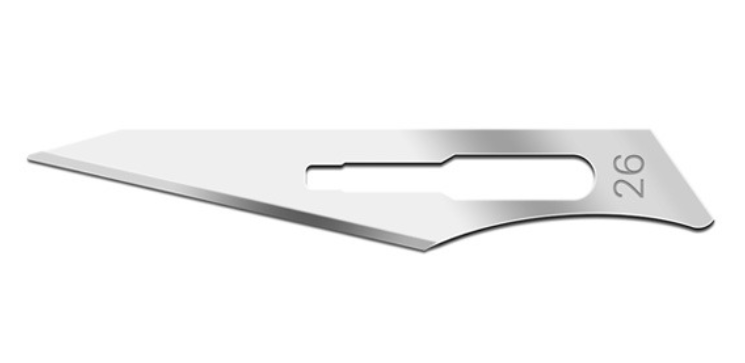 Blade, Swann Morton, Stainless Steel, Size 26, Sterile, 100/bx