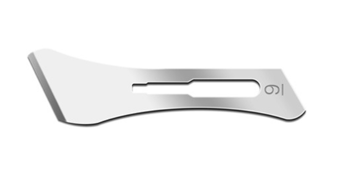 Blade, Swann Morton, Stainless Steel, Size 9, Sterile, 100/bx