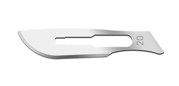 Blade, Carbon Steel, Size 20, Non-Sterile, 100/bx