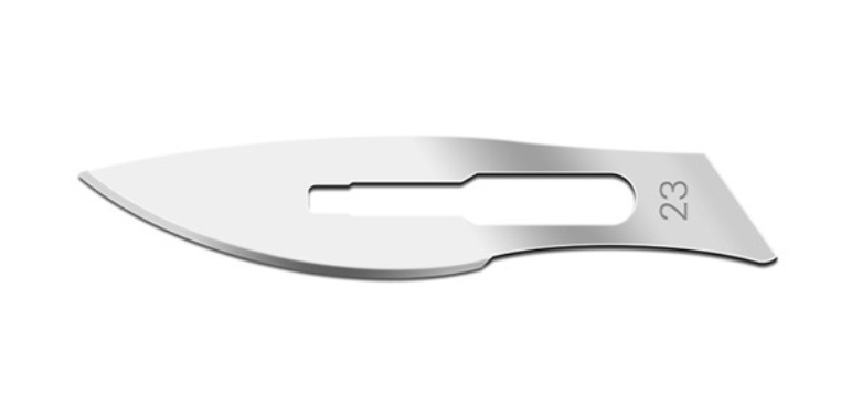 Blade, Stainless Steel, Size 23, Sterile, 100/bx