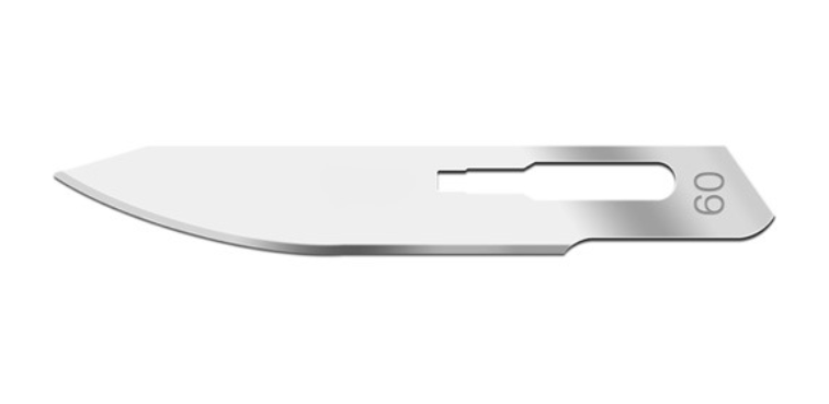 Blade, Carbon Steel, Size 60, Non-Sterile, 100/bx
