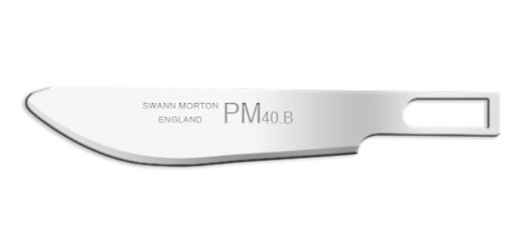 Blade, Swann Morton, Carbon Steel, Size 40b, Non-Sterile, 10/bx