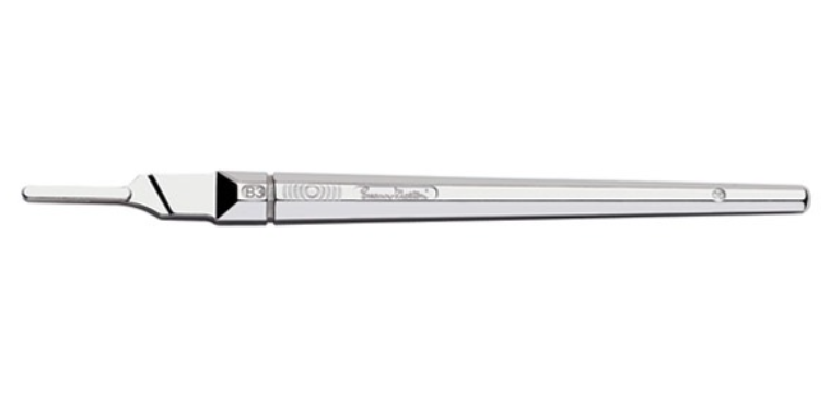 Surgical Handle, Stainless Steel, Fits Blades 6-16, Size 3