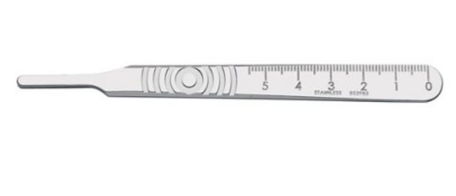 Surgical Handle, Stainless Steel, Major, Standard, 11.2 cm