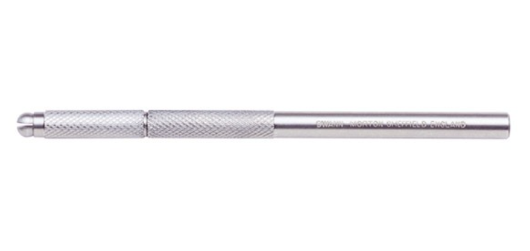 Surgical Handle, Miniature, Stainless Steel, 10 cm