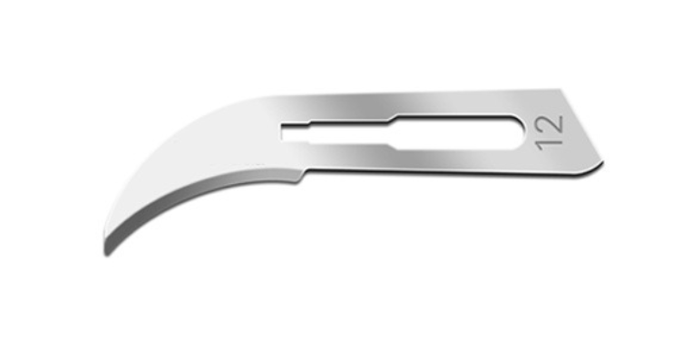 Blade, Stainless Steel, Size 12, Sterile, 100/bx