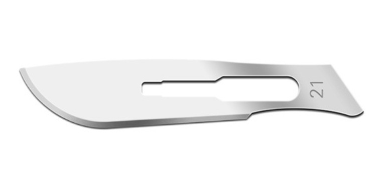 Blade, Stainless Steel, Size 21, Sterile, 100/bx