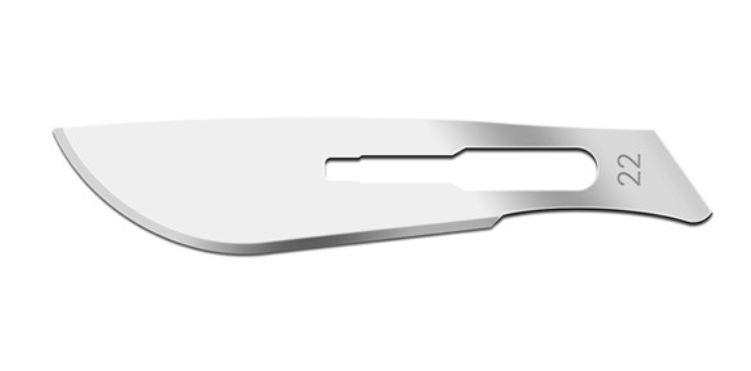 Blade, Carbon Steel, Size 22, Sterile, 100/bx