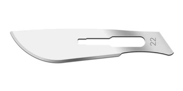 Blade, Stainless Steel, Size 22, Sterile, 100/bx