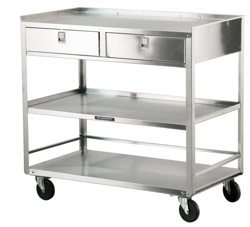 Lakeside 474 Equipment Stand w/2 Drawers, 3 Shelf