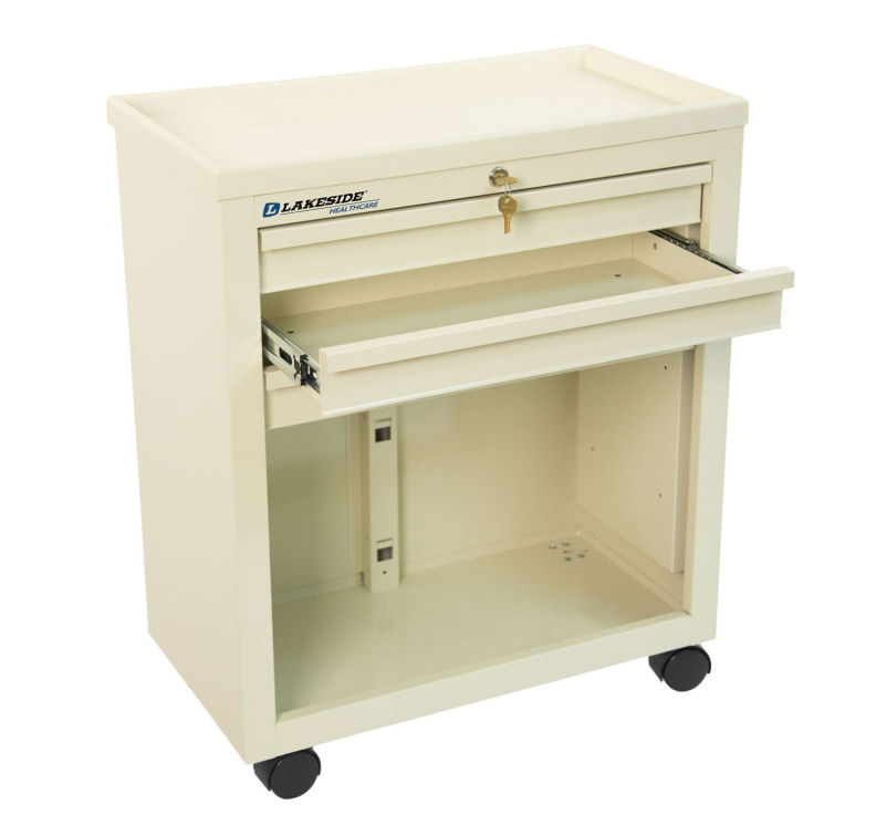 Lakeside BV06 Super Saver 3-Drawer Bedside Cart, Beige