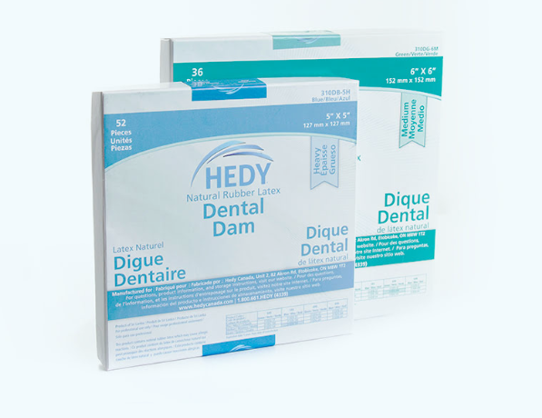 Dental Dam, 6" x 6", Heavy Gauge, Blue, 36/bx, 1bx/ea