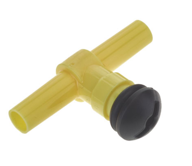 Receptal Canister Vaccume T Attachment, O Ring & Screws, Male Tapers, 1/4in, 5/bx