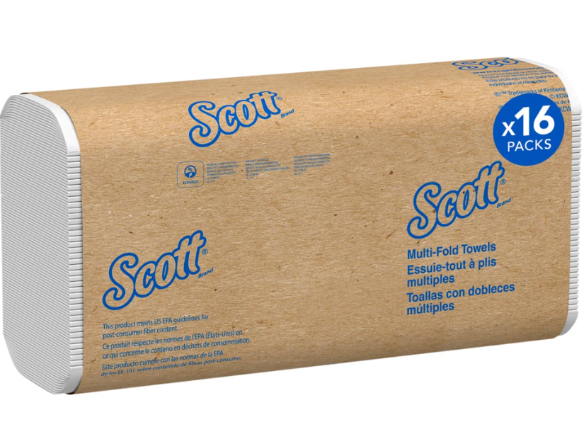 Scott Recycled Fiber Multifold Towels, 250 sheet/pk, 16 pk/cs