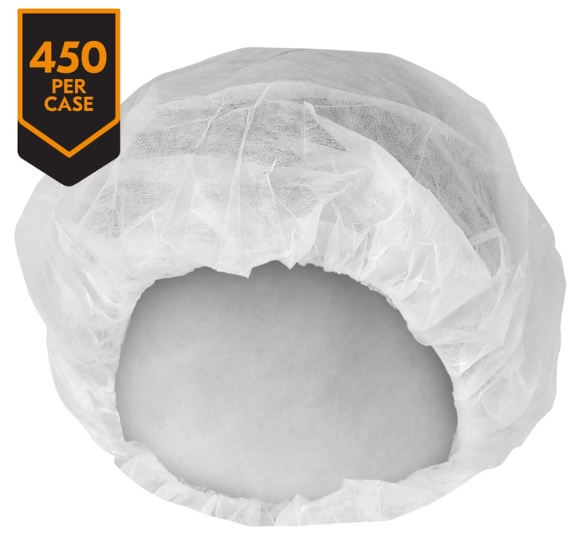 KleenGuard A10 Bouffant Cap, Lg, White, 150/ctn, 3 ctn/cs