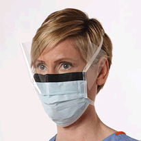 Dry Shield Fluid Res. Ear-Loop Mask & Visor, 25/bx