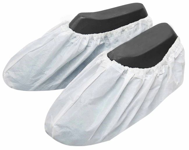 Shoe Cover, AntiSkid, Water Resistant, White, Universal, 300/cs