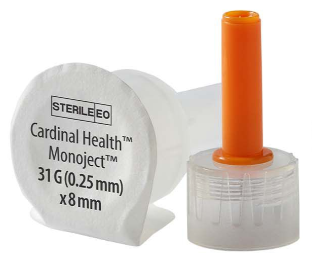 Monoject Pen Needle, 31G x 8mm, Orange, 100/bx, 24bx/cs