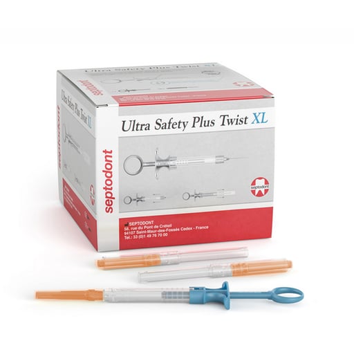 Ultra Safety Plus Twist XL Sterile Needles, 27G Short, 100/box + 1 syringe handle