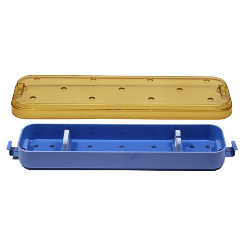Riley™ Scopepak® Container, Base & Lid, w/Scope Holder Sets, Dimensions 3 x 11.1 x 1.3 in, Small